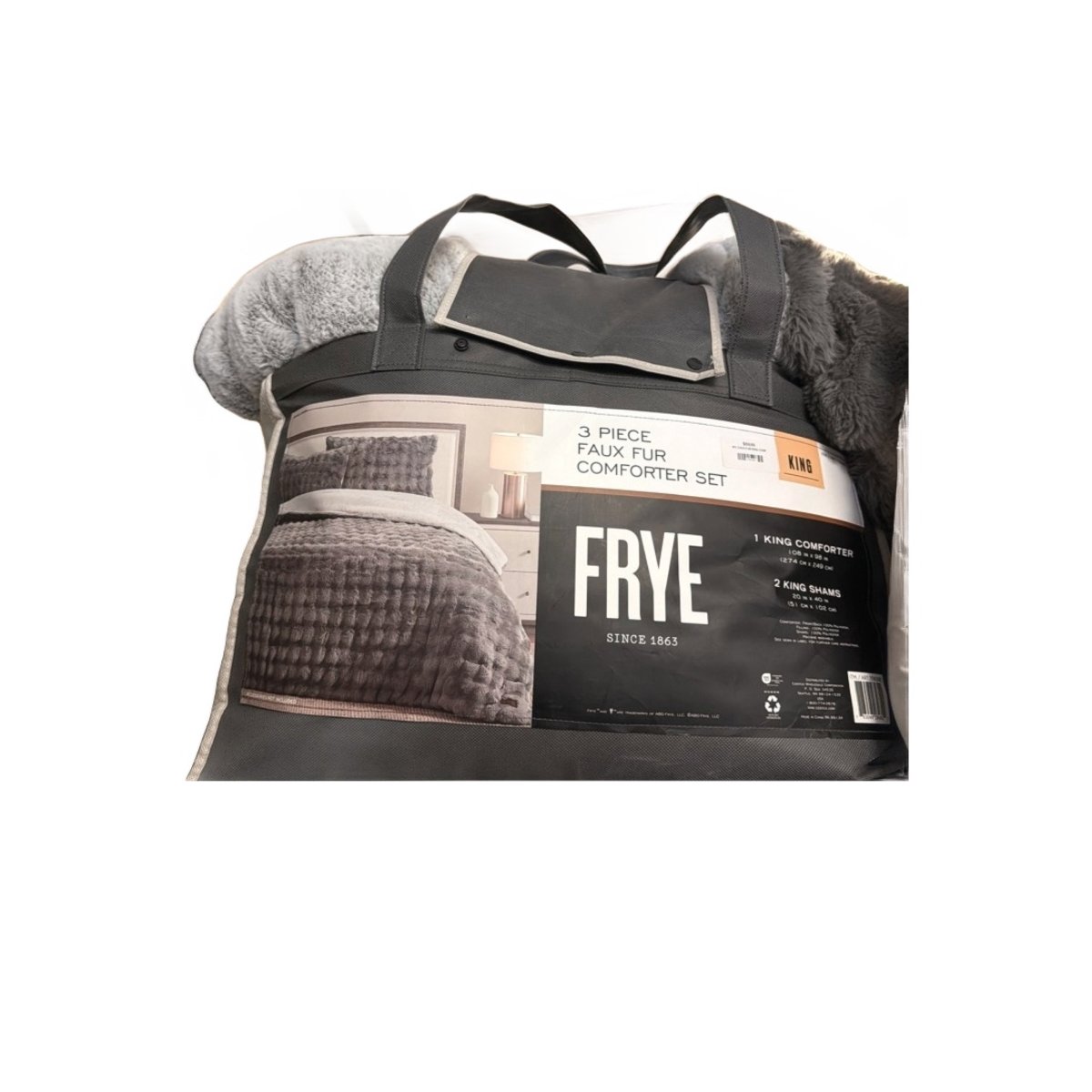 3PC FAUX FUR KING COMF
