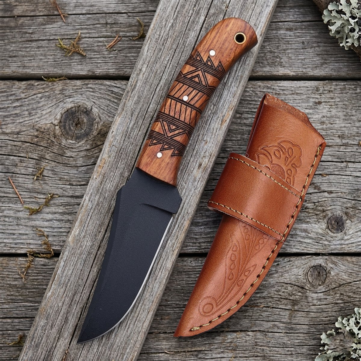 8' One of A Kind Handmade knife with leather sheath