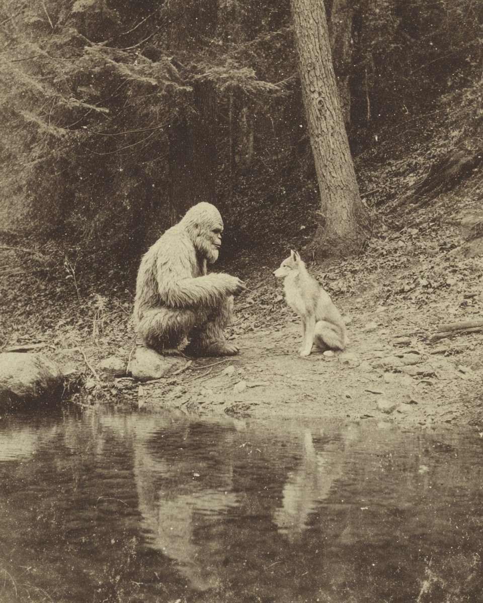 Bigfoot & Sasquatch - Giving Some Wisdom to a Wolf