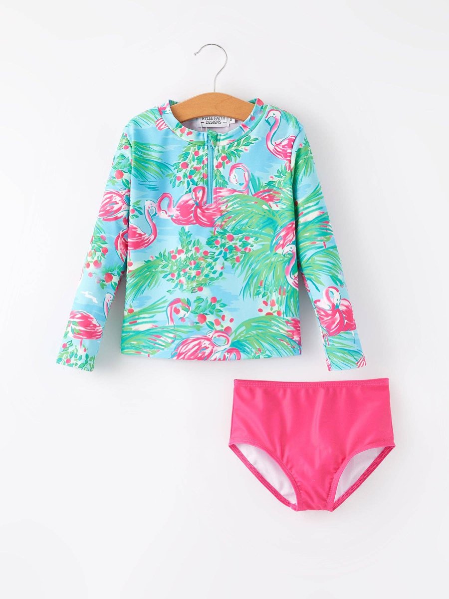 “Flamingo” Floral Boutique Swimsuit: 5