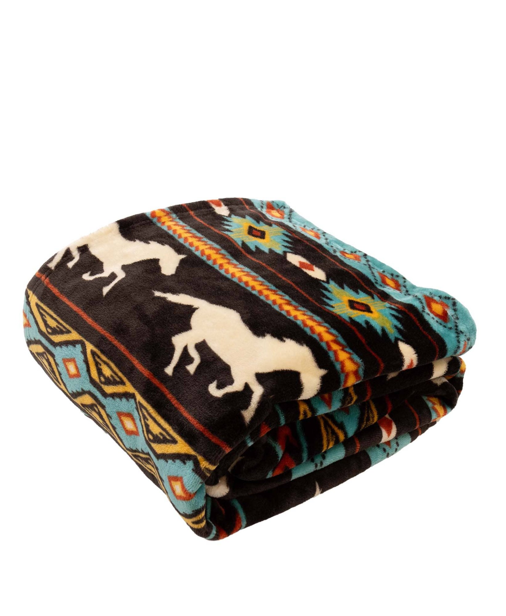 Horse Fair Isle Cloud Fleece Blanket