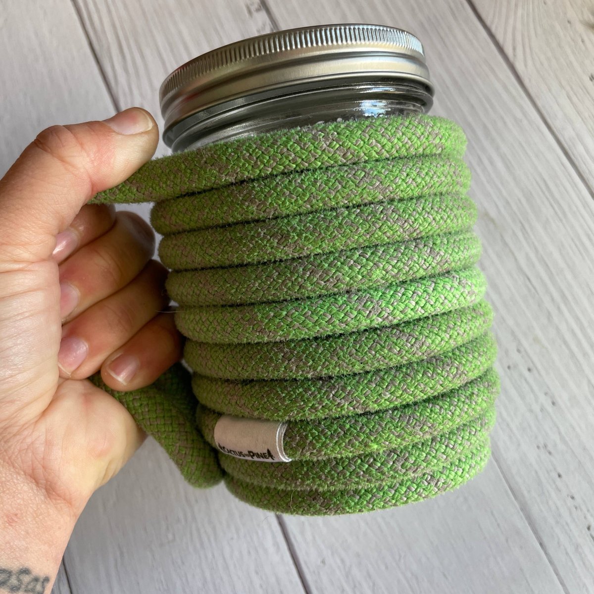 Jar Cozie - Upcycled Retired Rock Climbing Rope: Just cozie - no jar