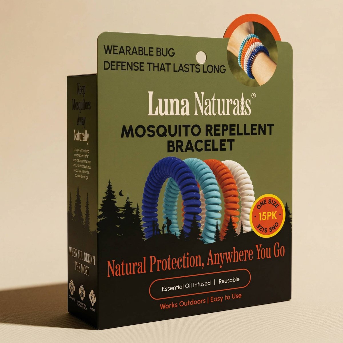 Mosquito Repellent Bracelet — Natural Scent | 12pk