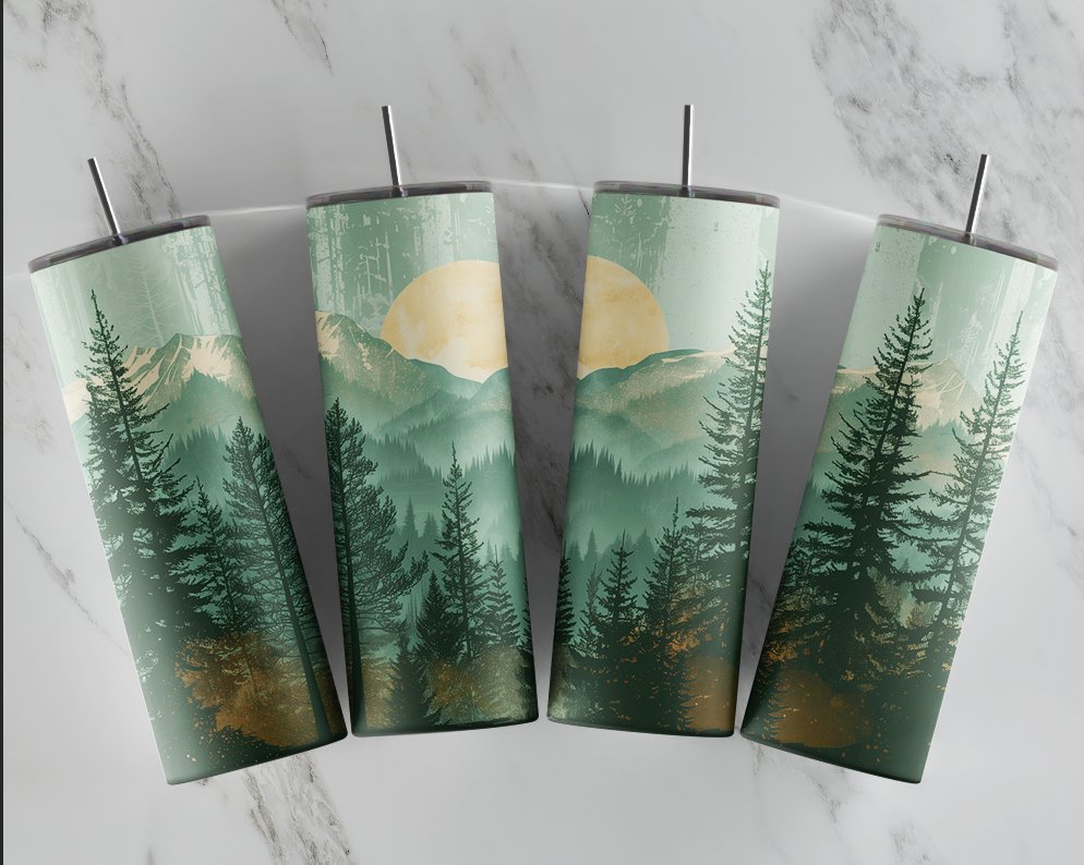Mountain Tumbler, Mountain Scenic View Cup
