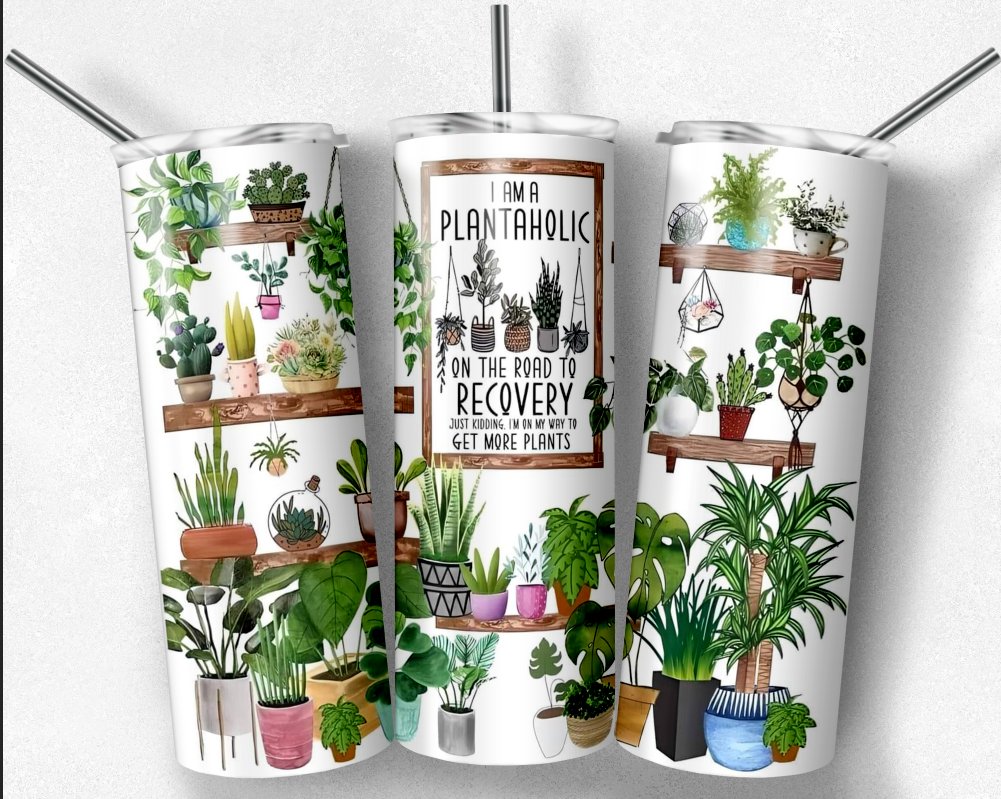 Plantaholic Tumbler, Garden Tumbler, Plants Tumbler