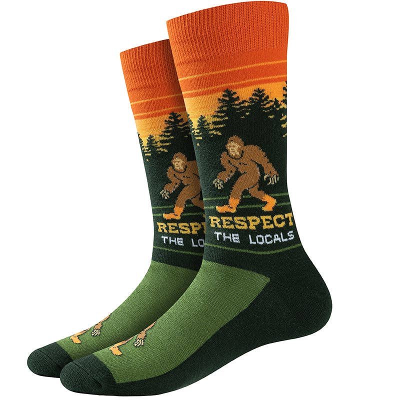 Respect the Locals Bigfoot Socks: Green