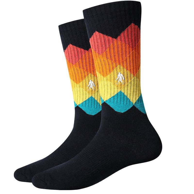 Retro Sunset Active Socks: Navy