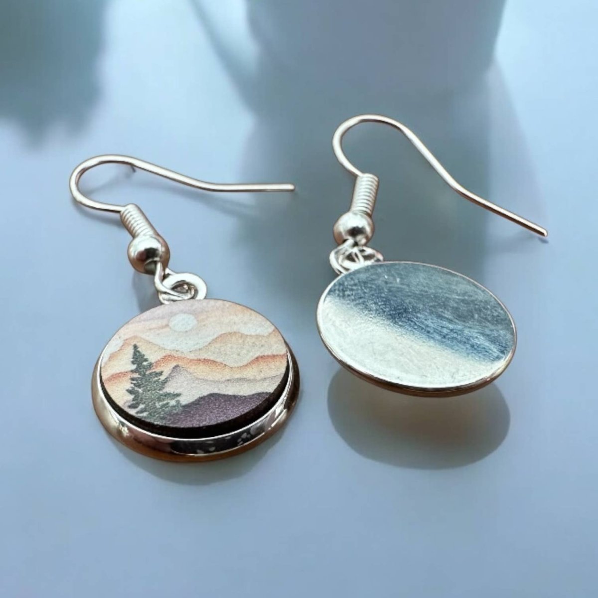 Small Wood Dangle Earrings – Boutique Shop Jewelry : Silver
