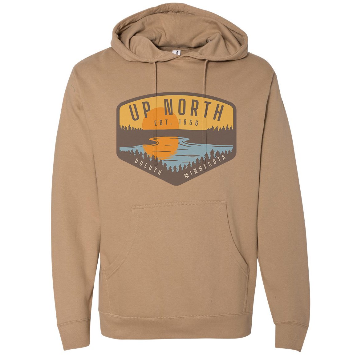 Sunset Lake Trees Pullover Hoodie