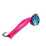 Trout Killer Snelled Trout Spinner #3 Blade sz 4 Red Octopus Hook Pink/Blue