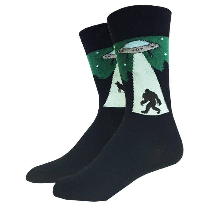 UFO Bigfoot Socks: Black