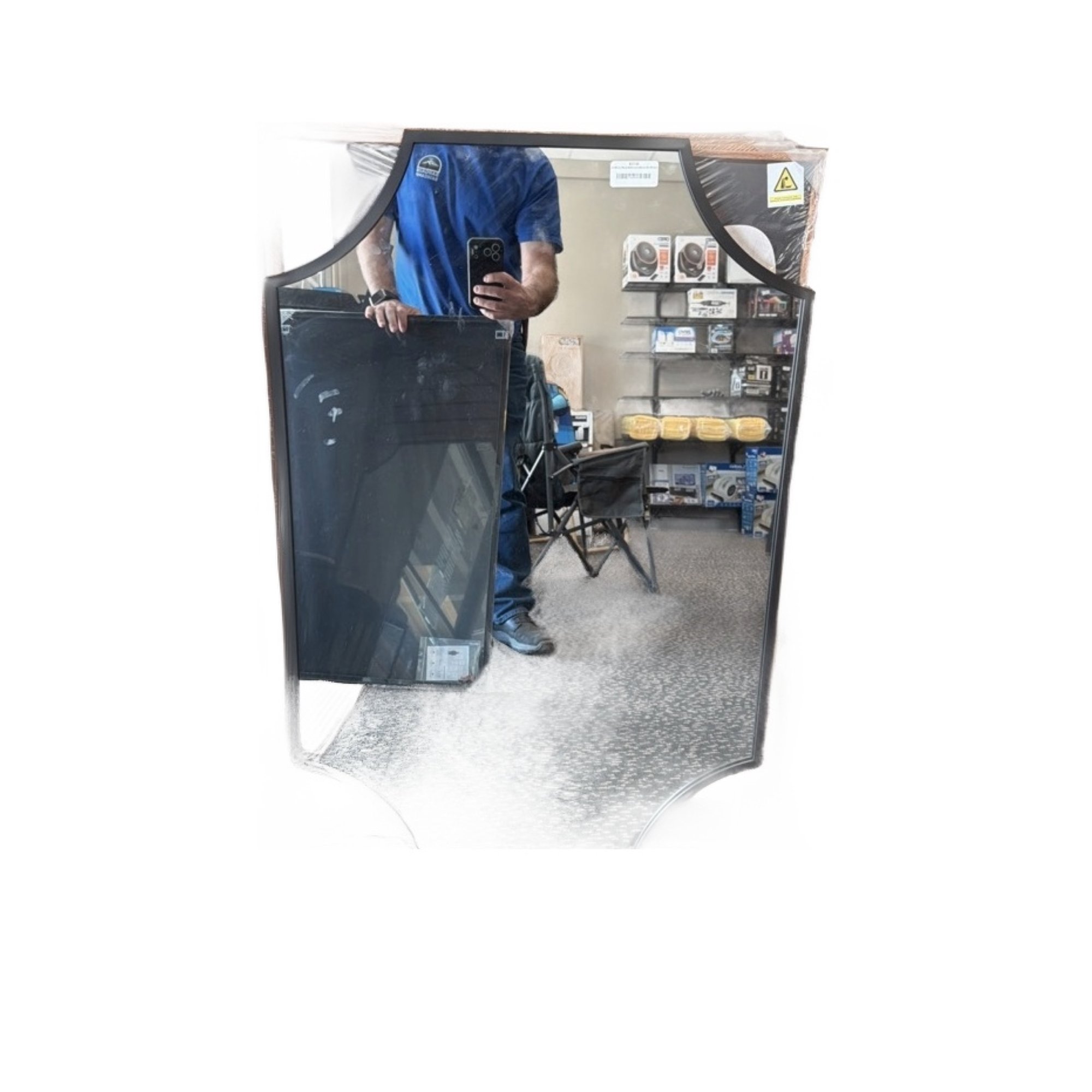 Wall Mirror, Black Bathroom Mirror 24x36 inch with Aluminium Frame