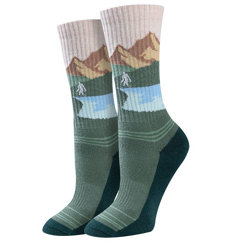 Womens Mountain Active Socks: Green