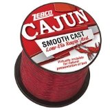 Zebco Cajun Smooth Cast Monofilament Fishing Line, Low-Vis Ragin’ Red Quarter Pound Spool, 3,000-Yards, 4-Pound, Virtually Invisible